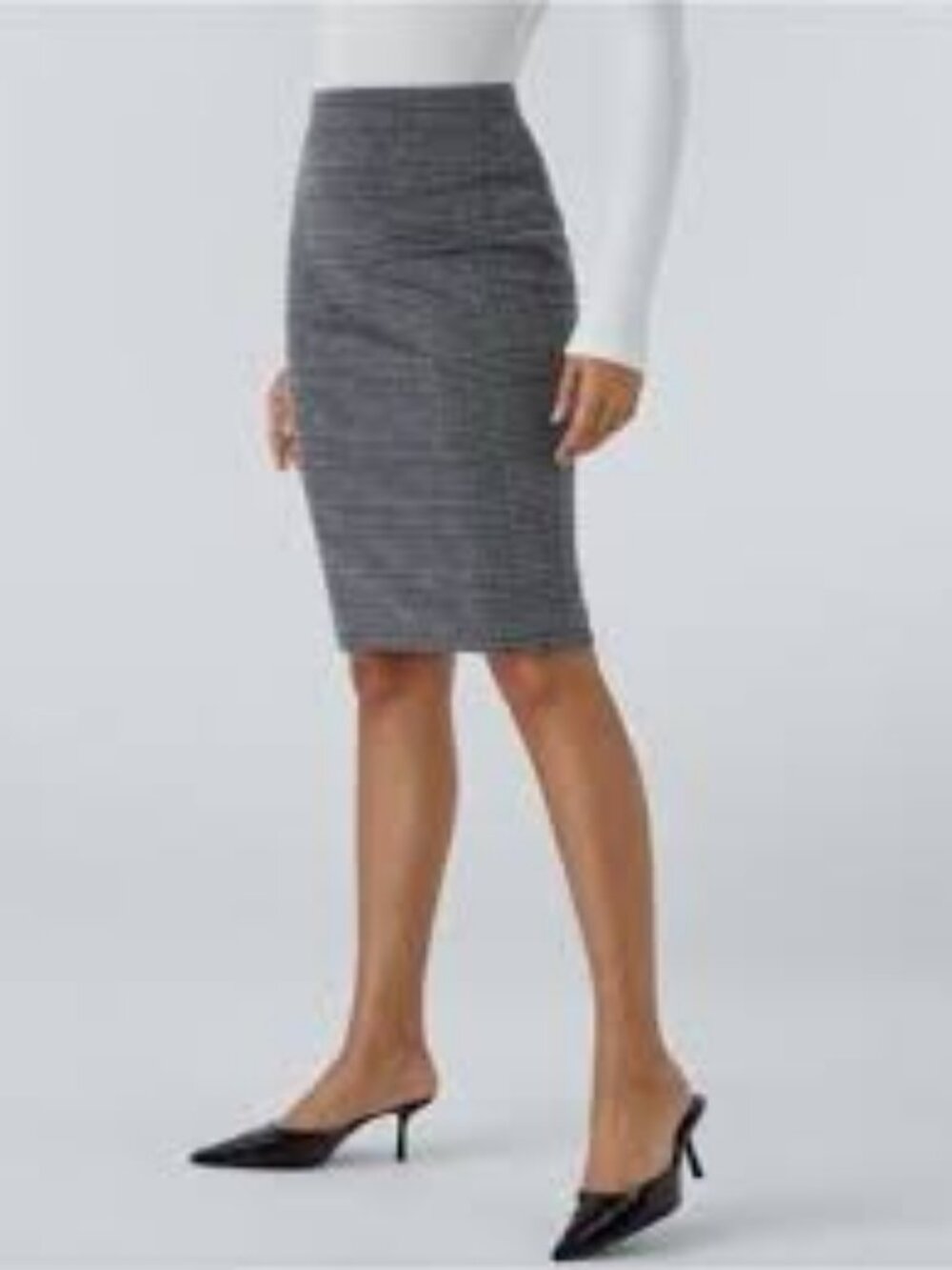 63-NWT HALARA HIGH WAISTED BODYCON HOUJDSTOOTH SKIRT - Picture 5 of 6